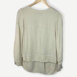 Stella McCartney Hi Low Shoulder Zip High Low Top Size 36 Long Sleeve Blouse Top